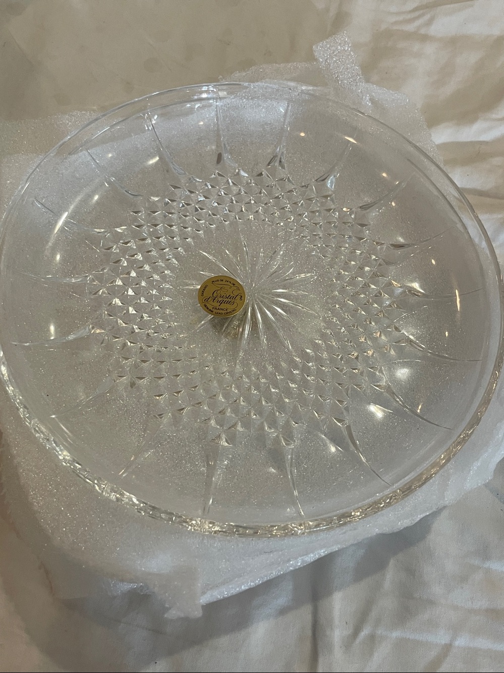 Cristal d’ Arques France Box of 4 Longchamp Dessert Plates